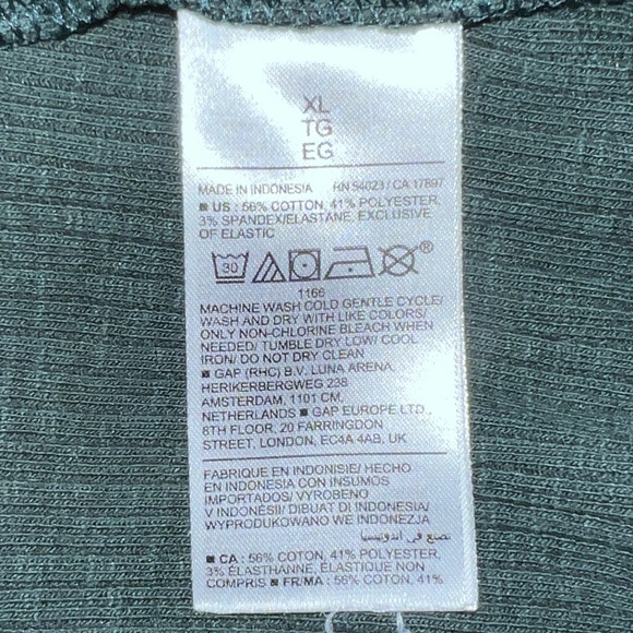 Old Navy V-Neck Green Long Sleeve Shirt - Picture 3 of 5